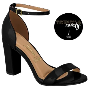 VERNIZ Premium Black Sandal