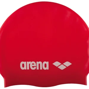 Gorro de natación arena unisex Classic Silicone. - Rojo Blanco