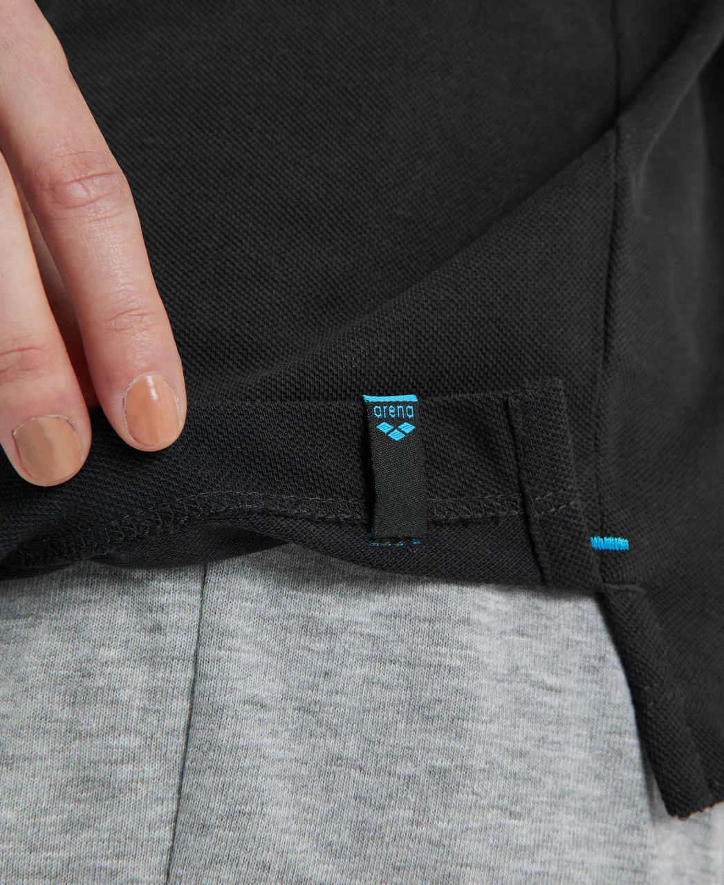 Polo deportivo Team Poloshirt Solid Cotton - Negro - Imagen 6