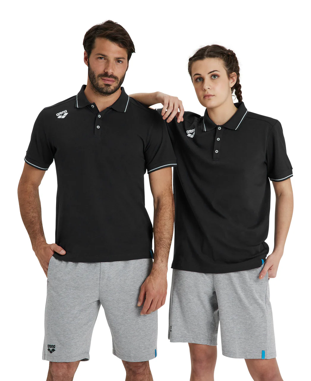 Polo deportivo Team Poloshirt Solid Cotton - Negro
