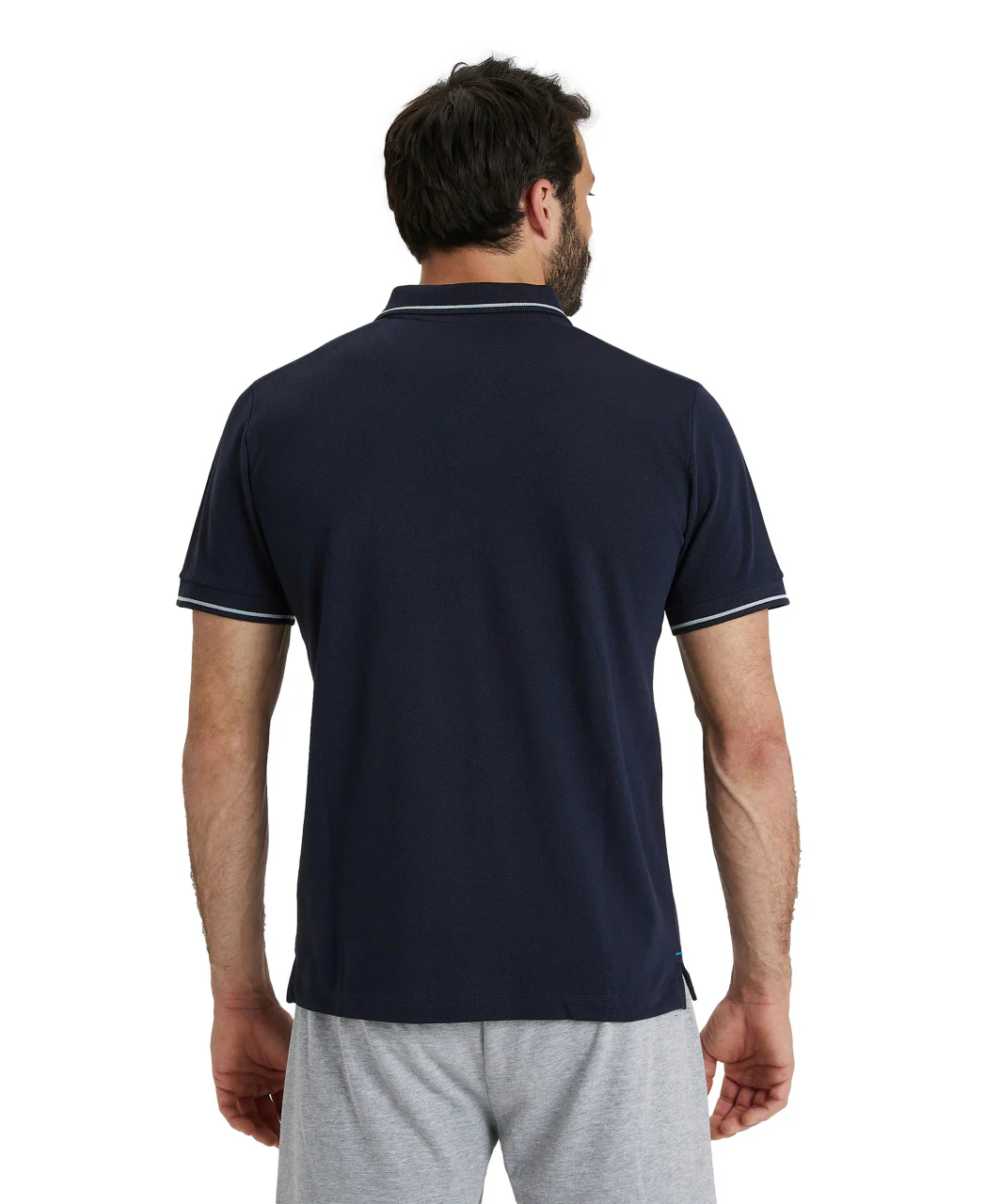 Camiseta Team Poloshirt Solid Cotton - Azul Marino - Imagen 4