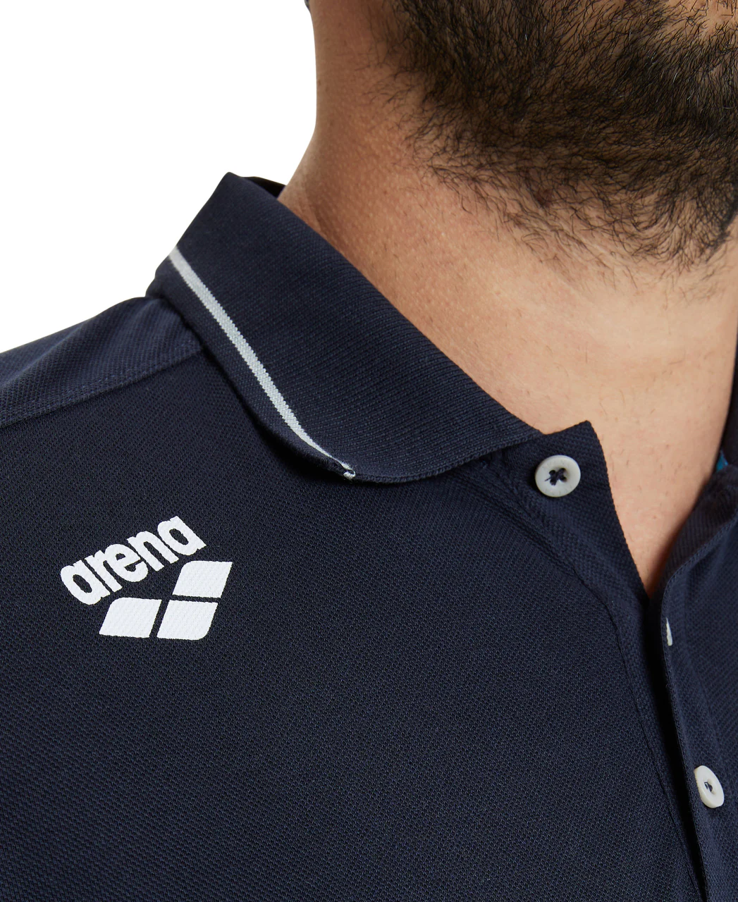 Camiseta Team Poloshirt Solid Cotton - Azul Marino - Imagen 5