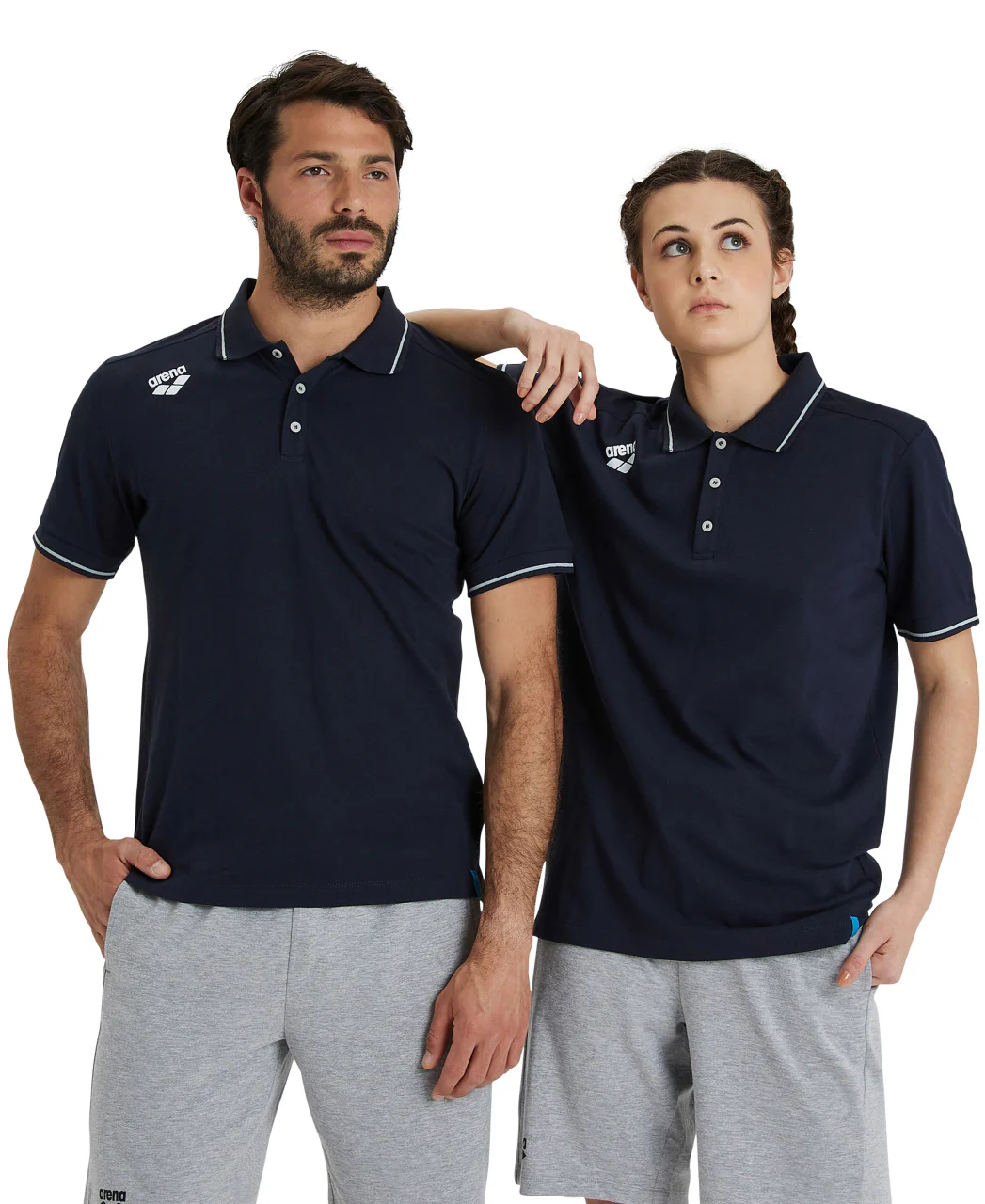 Camiseta Team Poloshirt Solid Cotton - Azul Marino