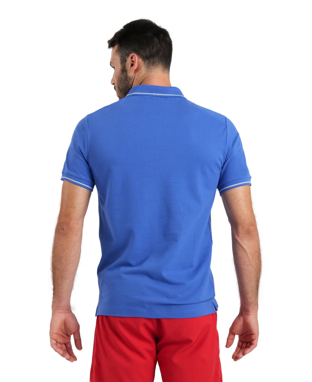 Camiseta Team Poloshirt Solid Cotton - Azul - Imagen 3