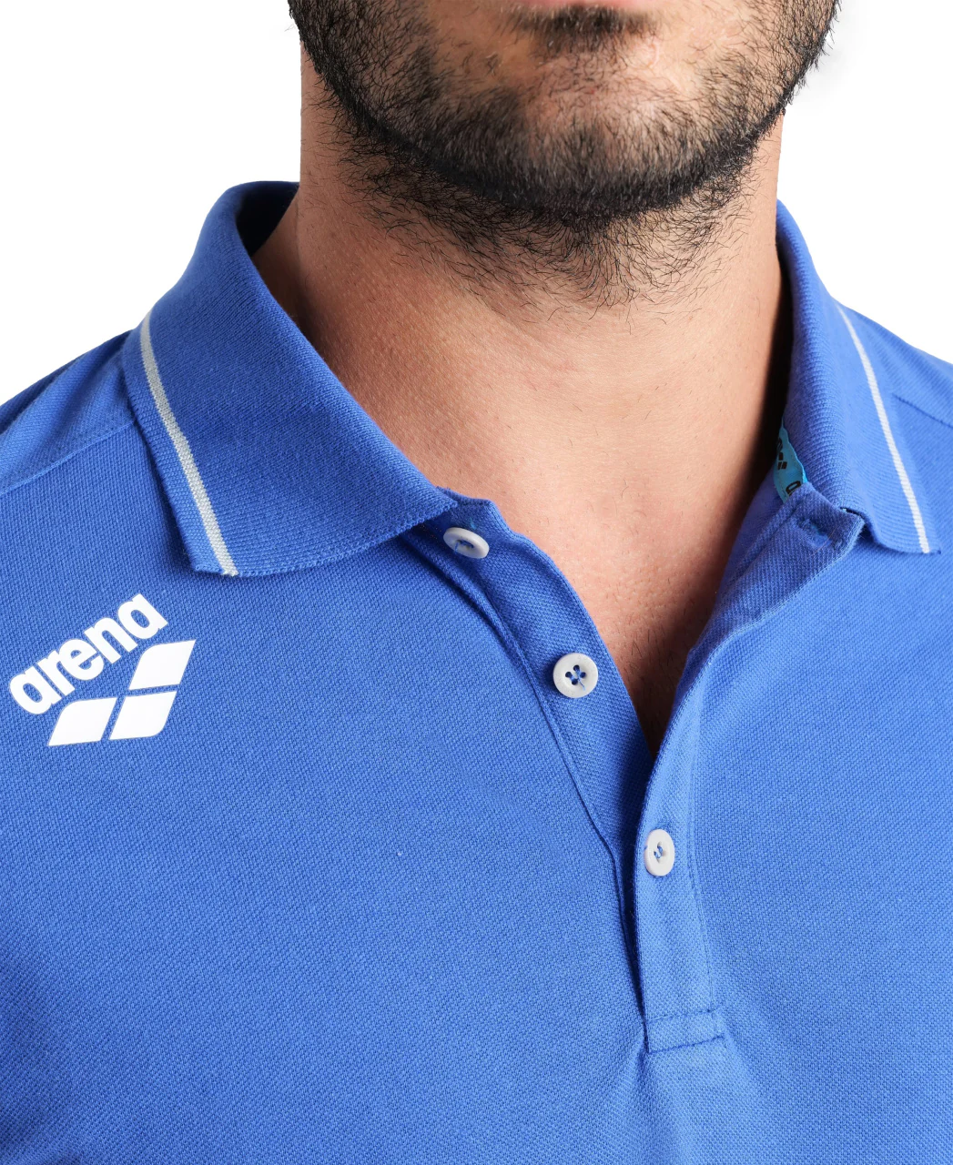 Camiseta Team Poloshirt Solid Cotton - Azul - Imagen 4
