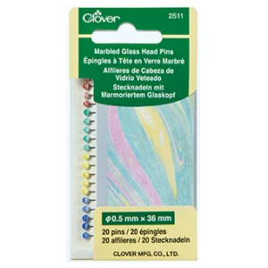 Alfileres Cabeza Redonda Vidrio Marmoleado 20 un - Clover
