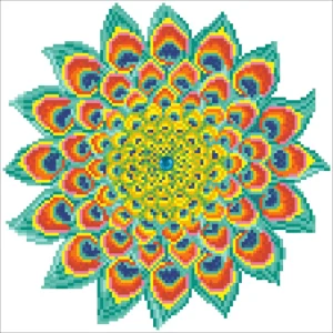 Cuadro Peacock Mandala - Diamond Dotz
