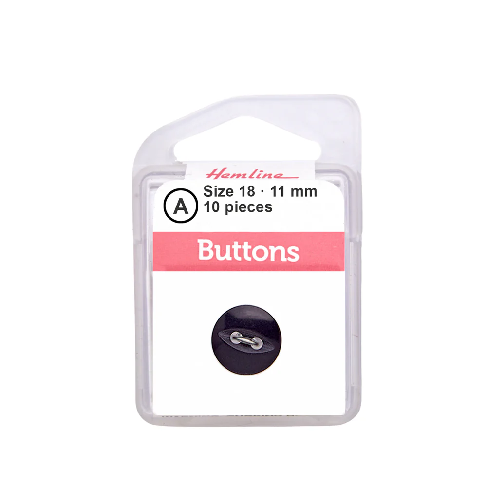 Botón Plástico Ojo de Pez Azul Marino - Imagen 3