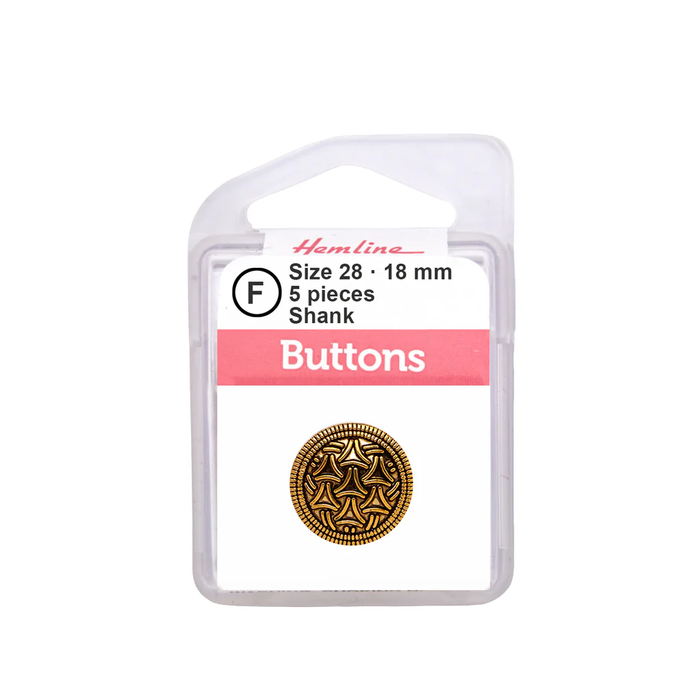 Botón Metálico Calado Redondo Gold - Imagen 3