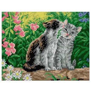 Kit de Esterilla para Bordar Gatitos 18x24 Ariadna