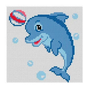 Kit de Esterilla para Bordar Delfín 15x15 Ariadna