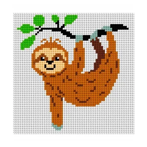 Kit de Esterilla para Bordar Perezoso 15x15 Ariadna