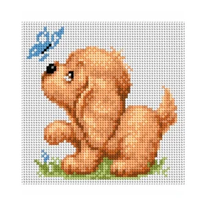 Kit de Esterilla para Bordar Perrito 15x15 Ariadna