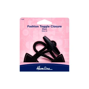 Botón con Pasador Montgomery Negro Hemline