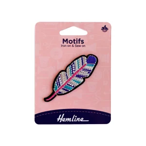 Parche Iron-On Pluma 2.8x7.5 CM