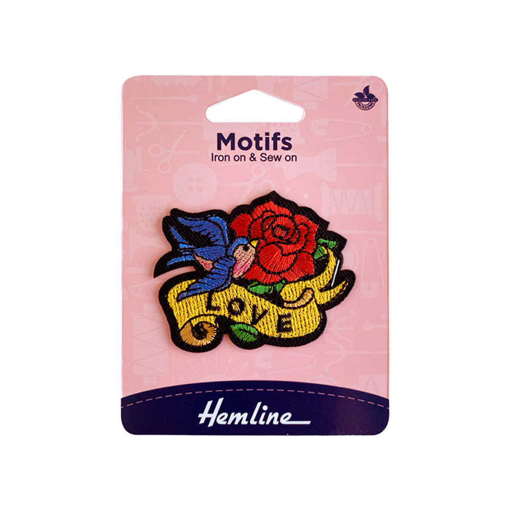 Parche Iron-On Love Tattoo 6.3x5 CM