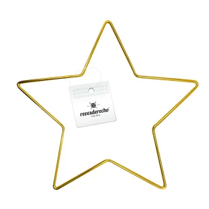 Argolla Metálica Estrella Gold 25 cm