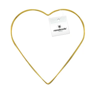 Argolla Metálica Corazón Gold 25 cm