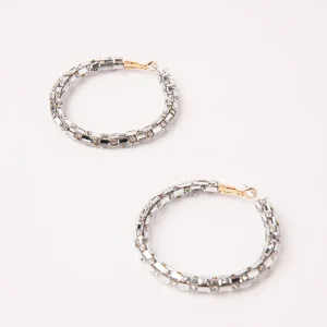 Lose Control Earrings, Plateado