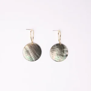 Circular As Our Way Earrings, Gris Obscuro