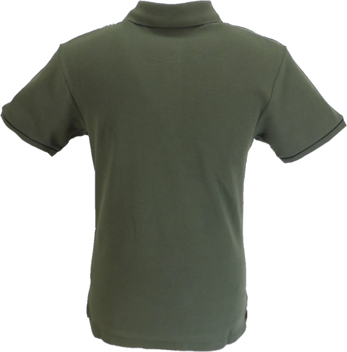 Trojan Mens Army Green Over Size Check Polo Shirt - Imagen 3