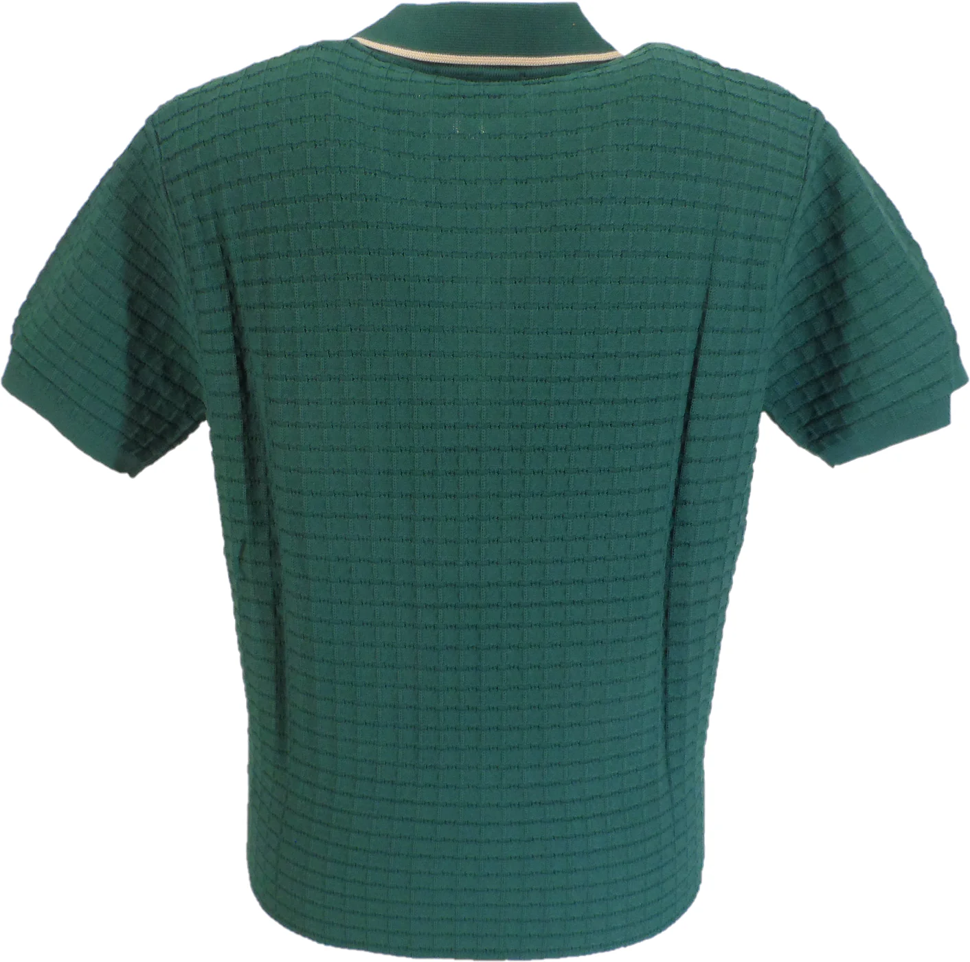Gabicci Mens Ivy Green Archive Roy Knitted Polo Shirt - Imagen 3