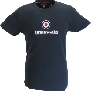 Lambretta Mens Navy Blue Embroidered Target T Shirt