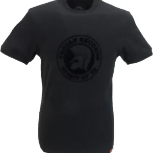 Trojan Records Mens Black Spirit of 69 100% Self Flock T-Shirt