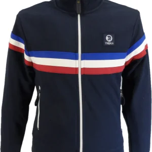 Trojan Mens Navy Blue 3 Stripe Track Tops