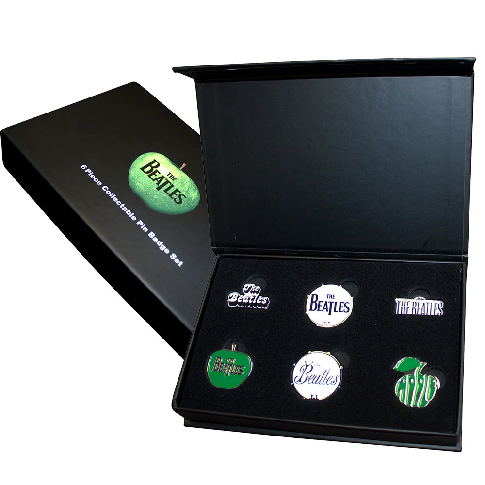 Official licensed The Beatles Metal Pin 6 Badge Set