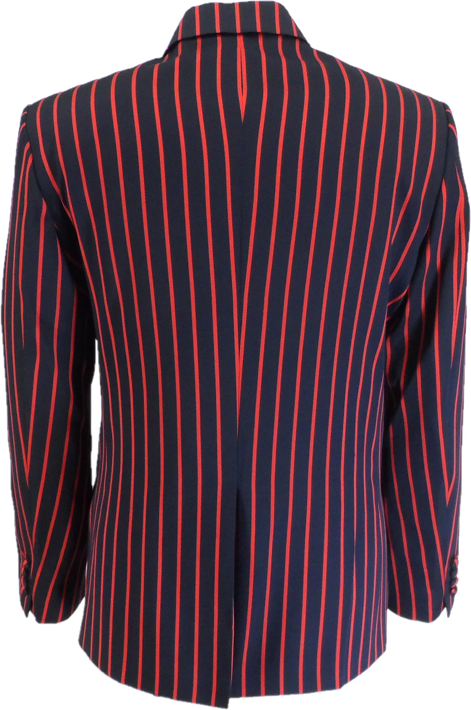 Mens Classic Retro Navy Blue/Red Boating Blazer Jacket - Imagen 5
