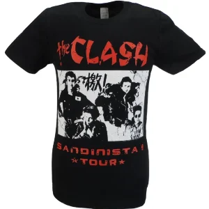 Mens Black Official The Clash Sandinista Tour T Shirt T Shirt