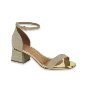 Calzado tela shine paris/metal glamour dorado, oro rosa