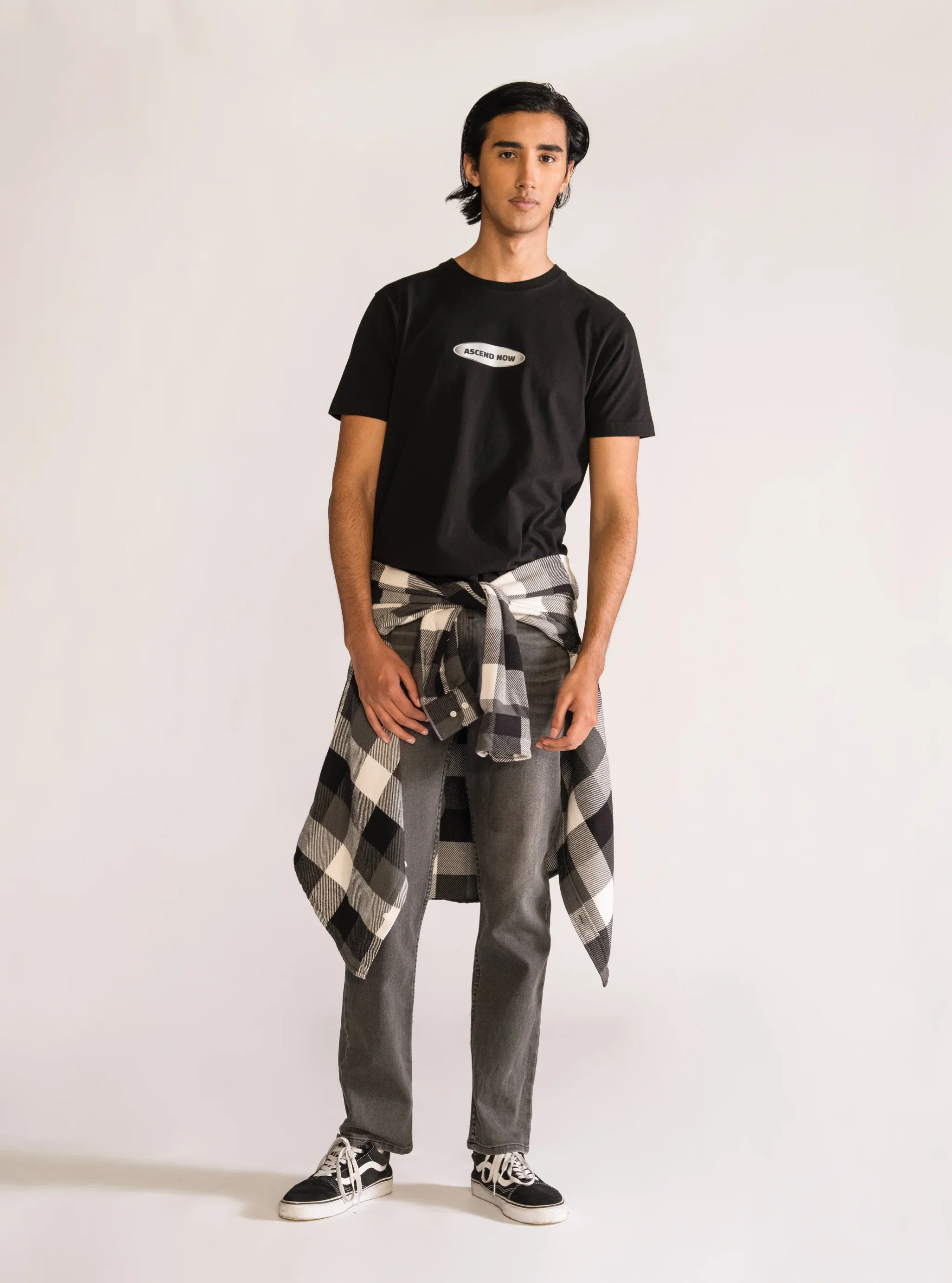 Showing Around Slim Jeans, Gris Obscuro - Imagen 4