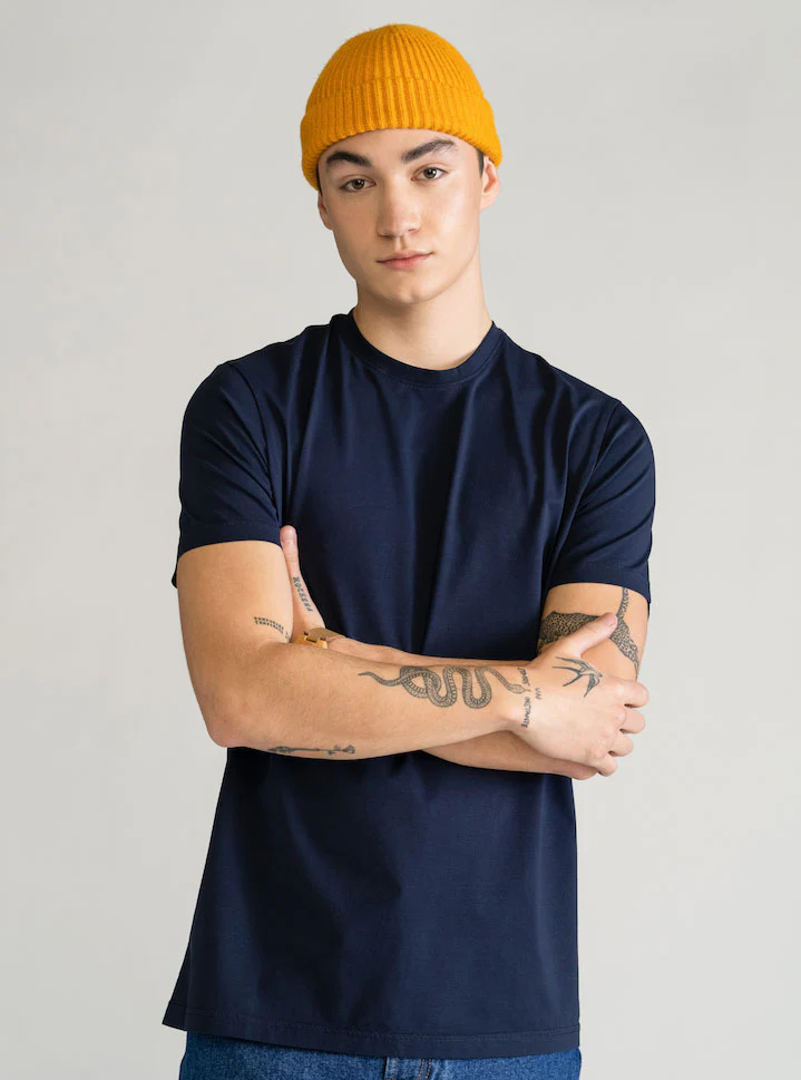 Basic T-Shirt Premium, Azul Obscuro - Imagen 4