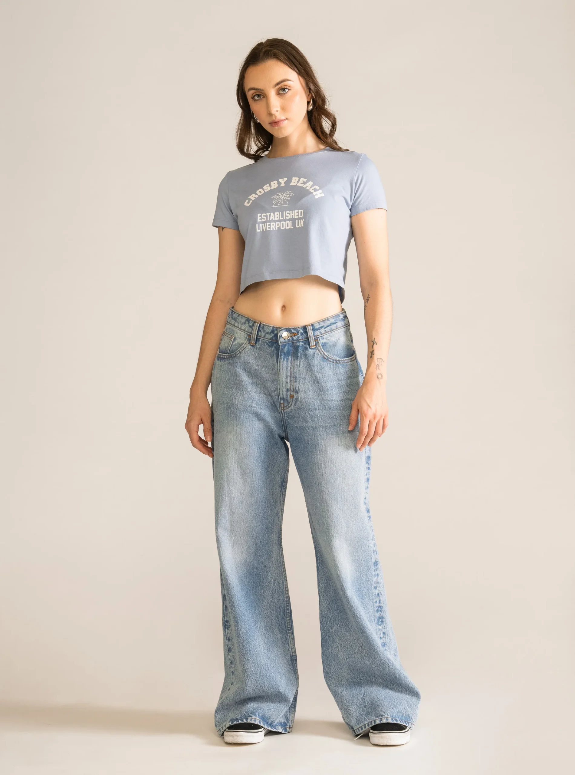 Catch Me Wide Leg Jeans, Celeste - Imagen 7