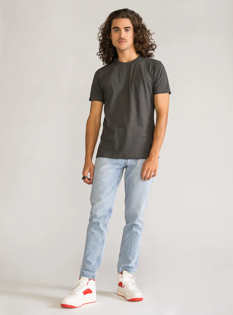 Back To Basics Regular T-Shirt, Gris Obscuro - Imagen 4