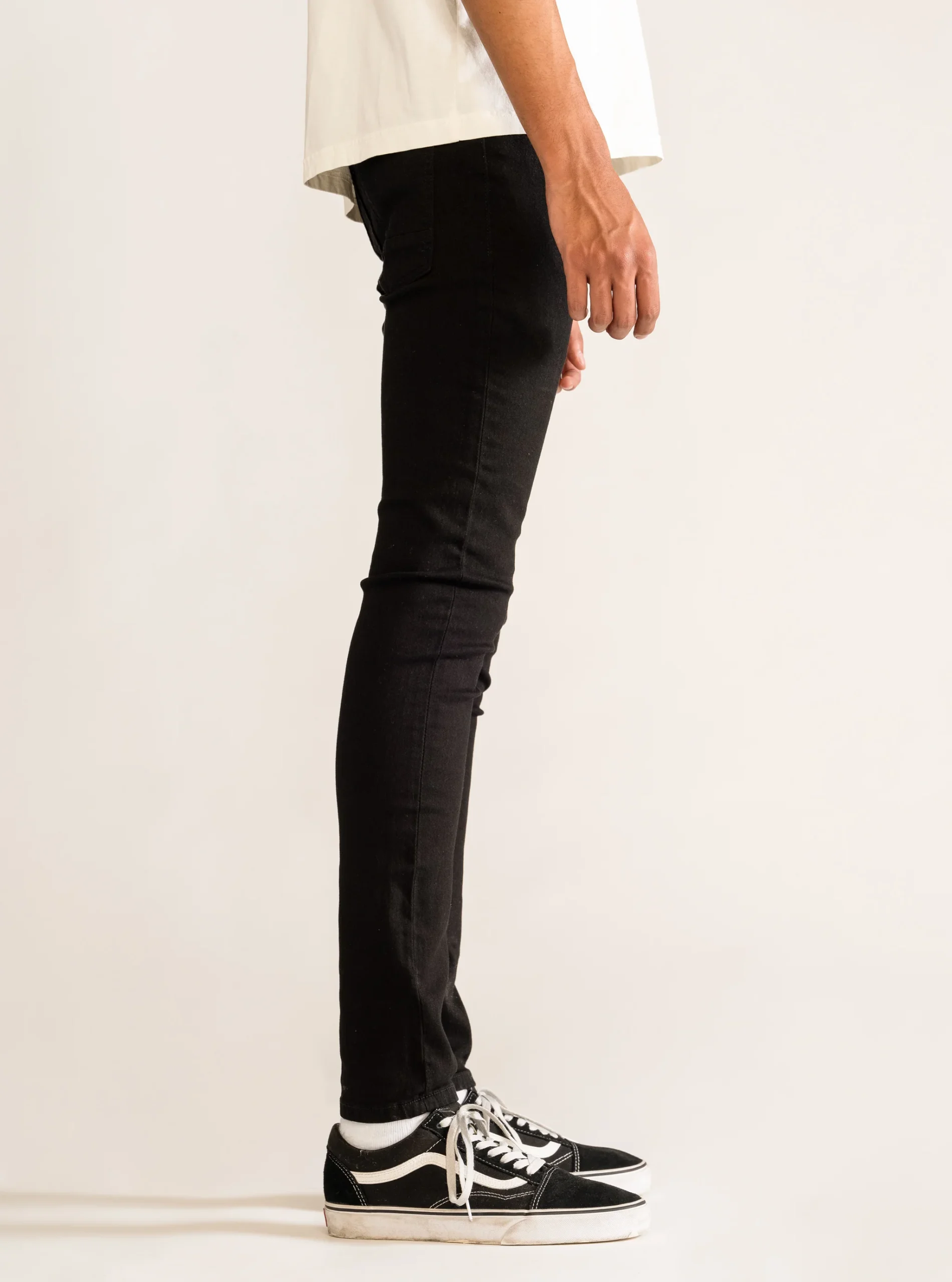 Roads Untraveled Skinny Jeans. Negro - Imagen 3