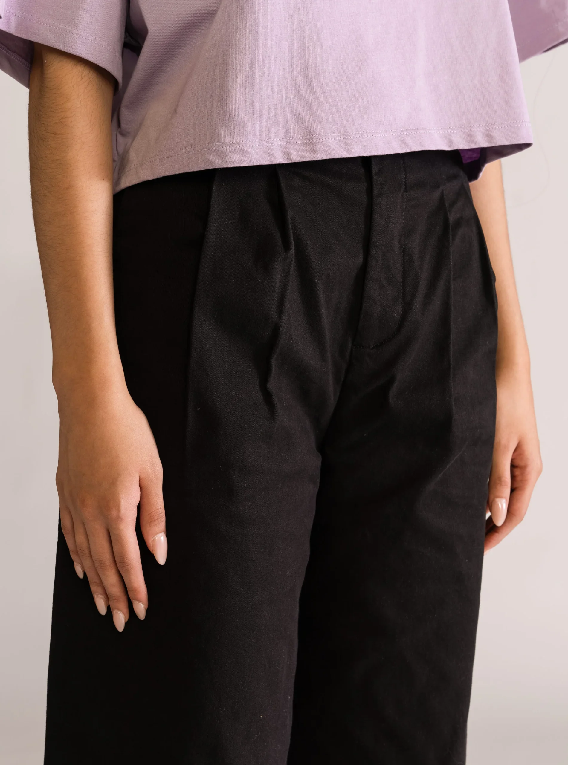 Pantal贸n Paletones Wide Leg, Negro - Imagen 4