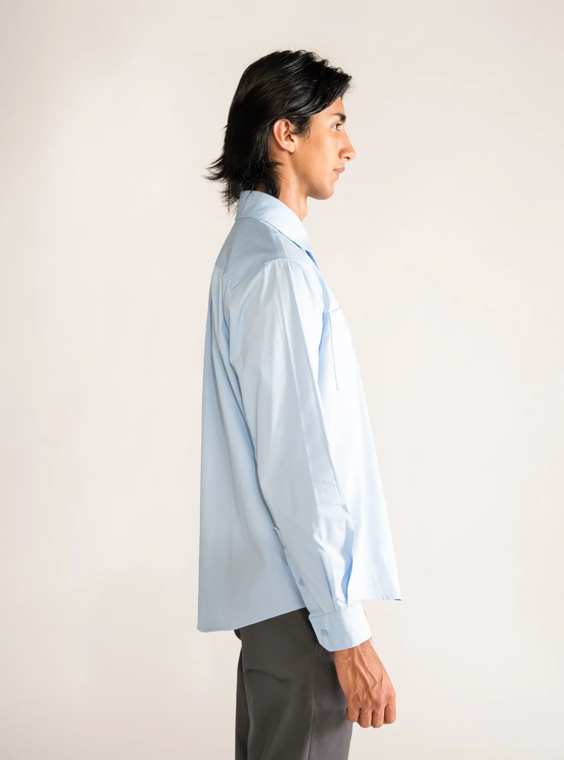 Pocketed Perfection Shirt, Celeste - Imagen 3