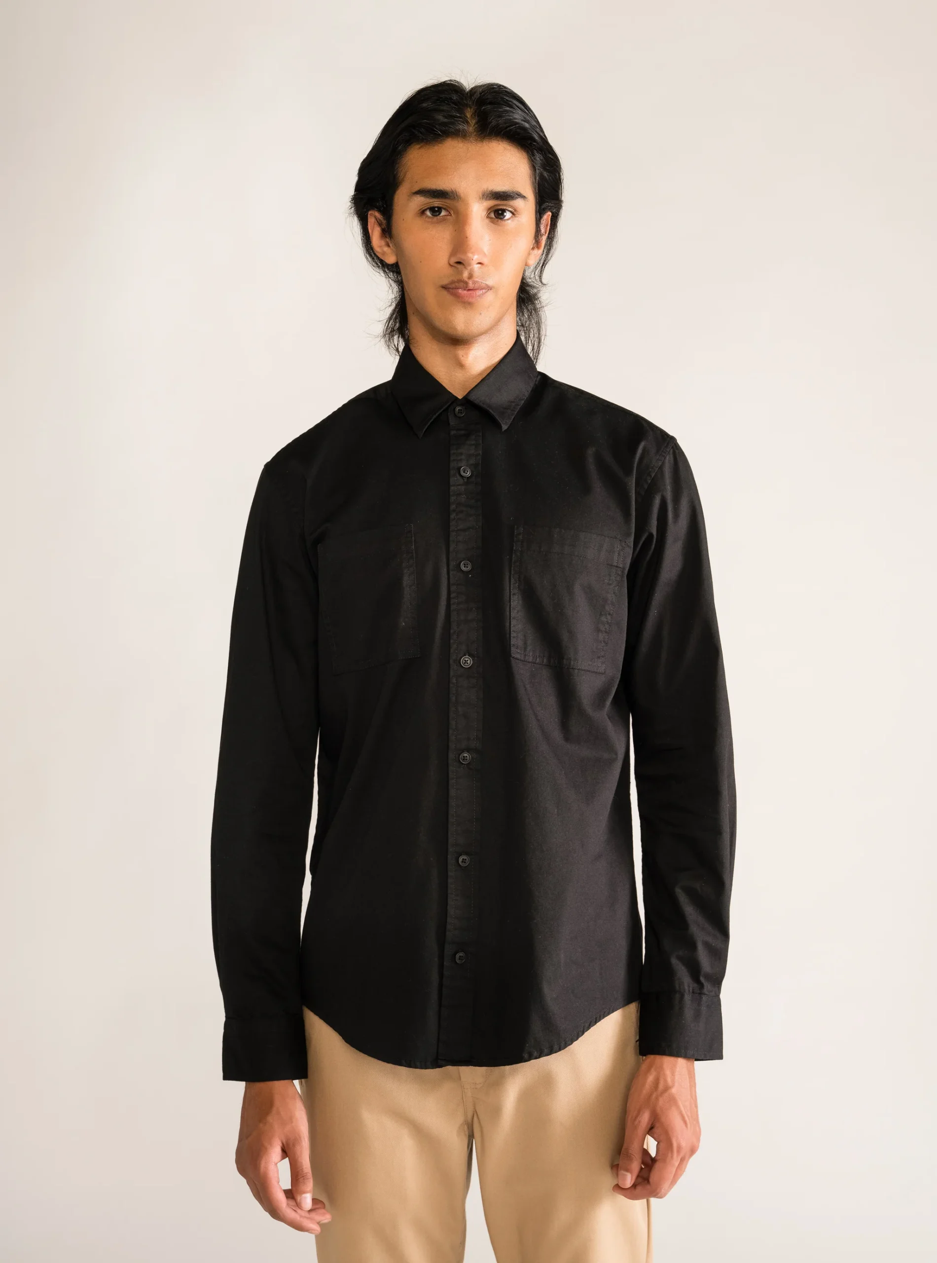 Pocketed Perfection Shirt, Negro