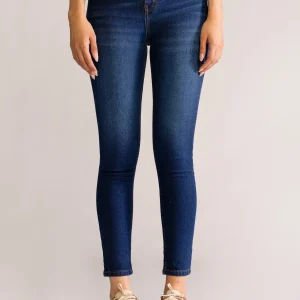 Basic Skinny Jeans, Azul Obscuro