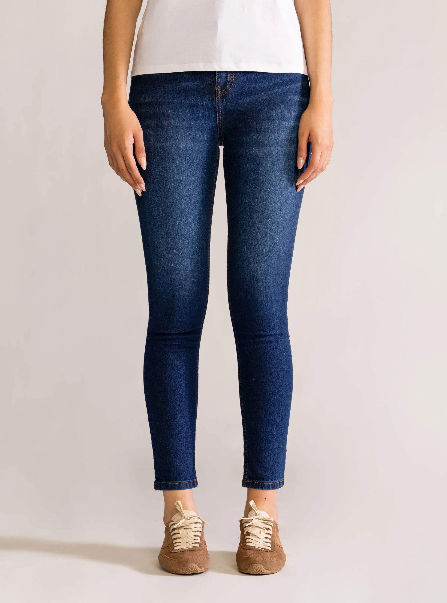 Basic Skinny Jeans, Azul Obscuro