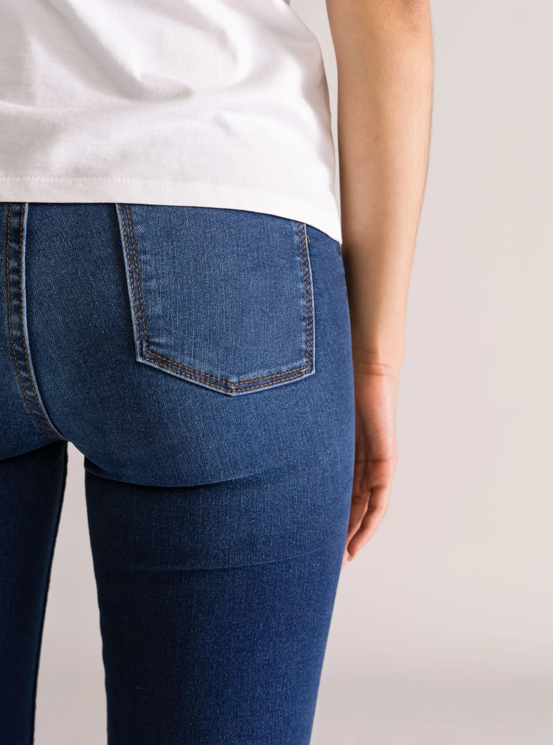 Basic Skinny Jeans, Azul Obscuro - Imagen 3