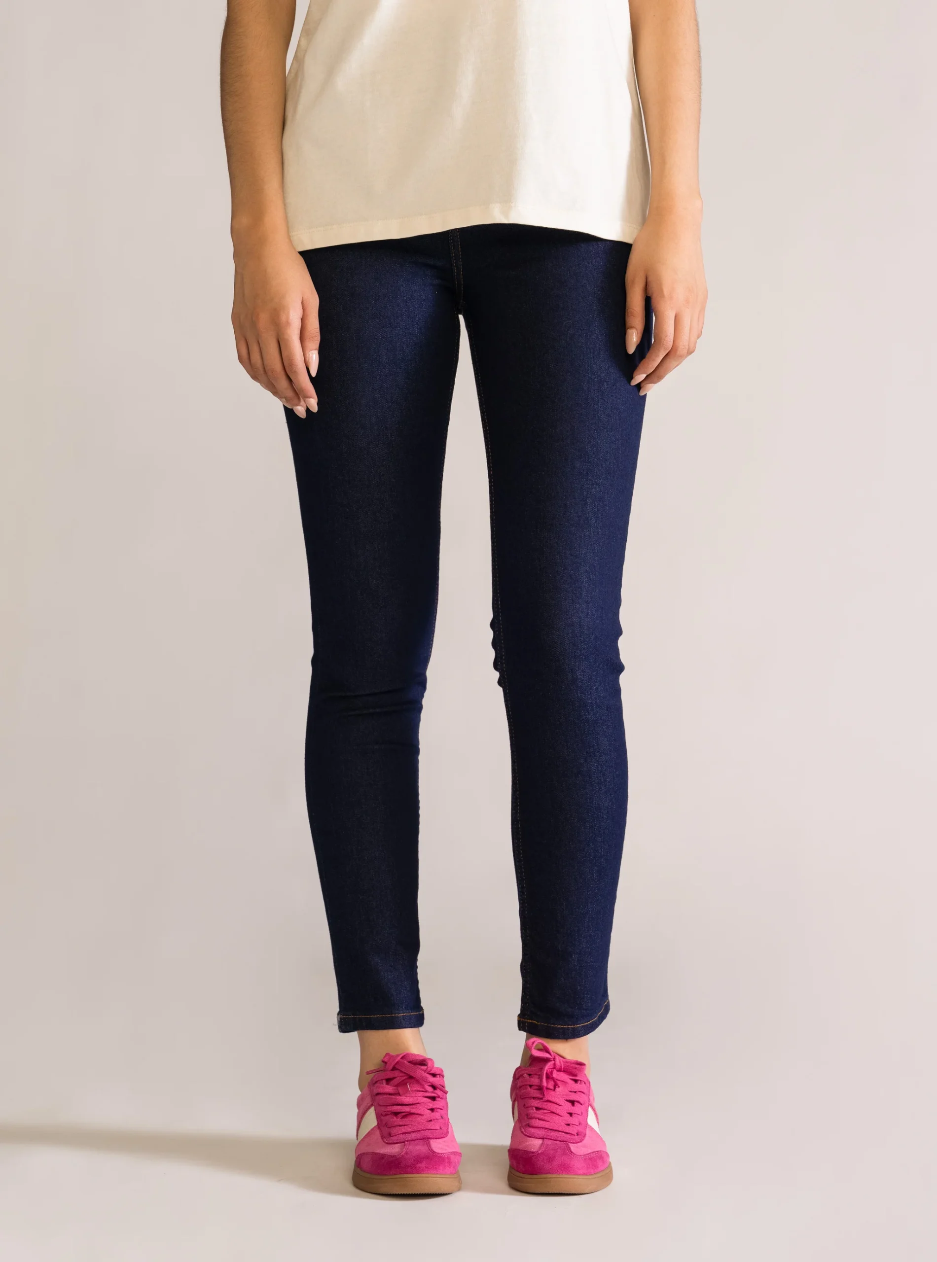 Basic Skinny Jeans, Azul Marino
