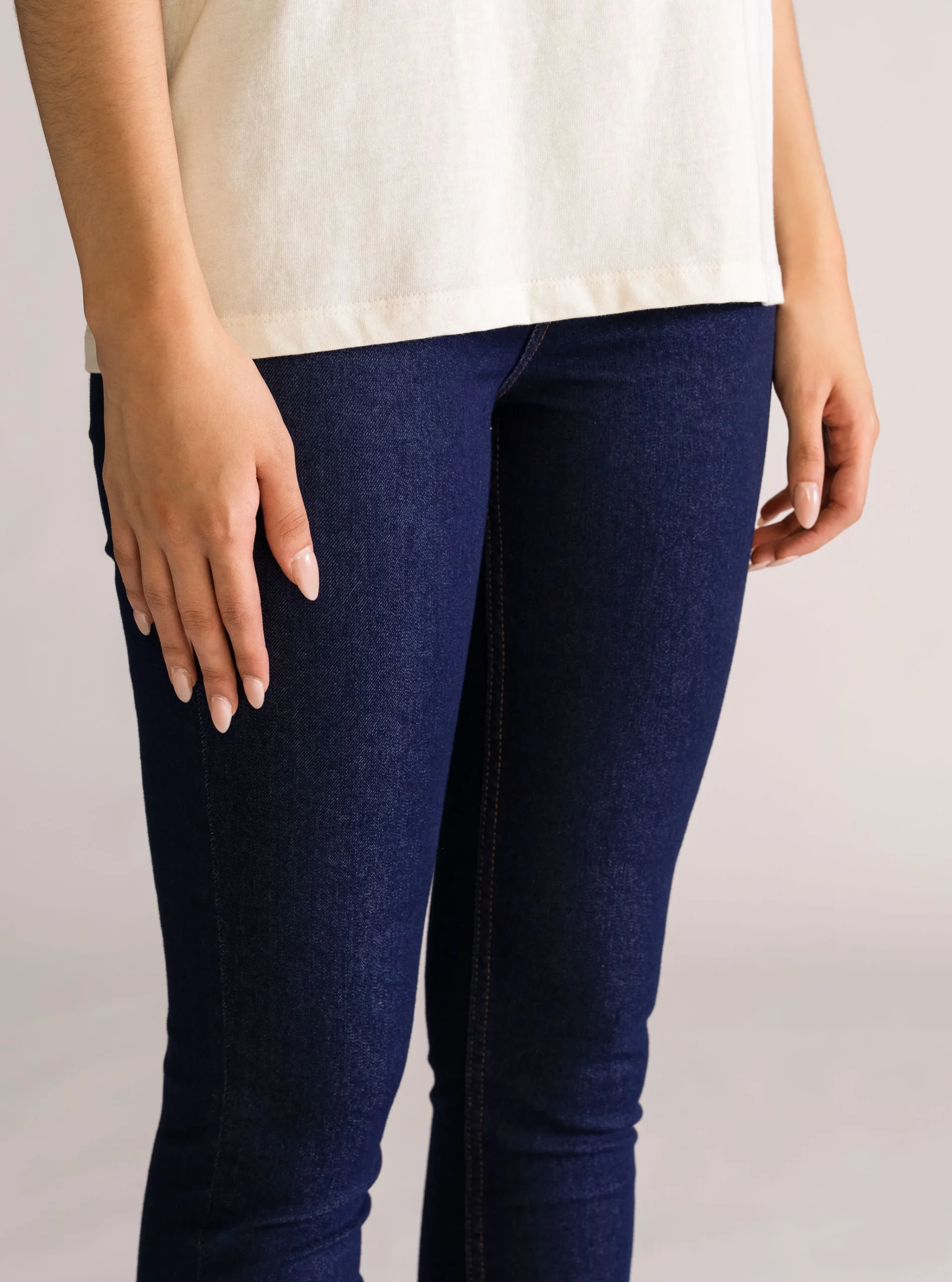 Basic Skinny Jeans, Azul Marino - Imagen 5