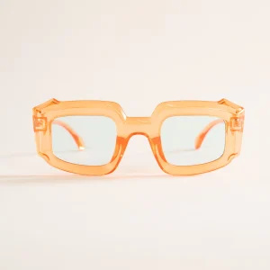 Square Frame Fun Lentes, Anaranjado Claro