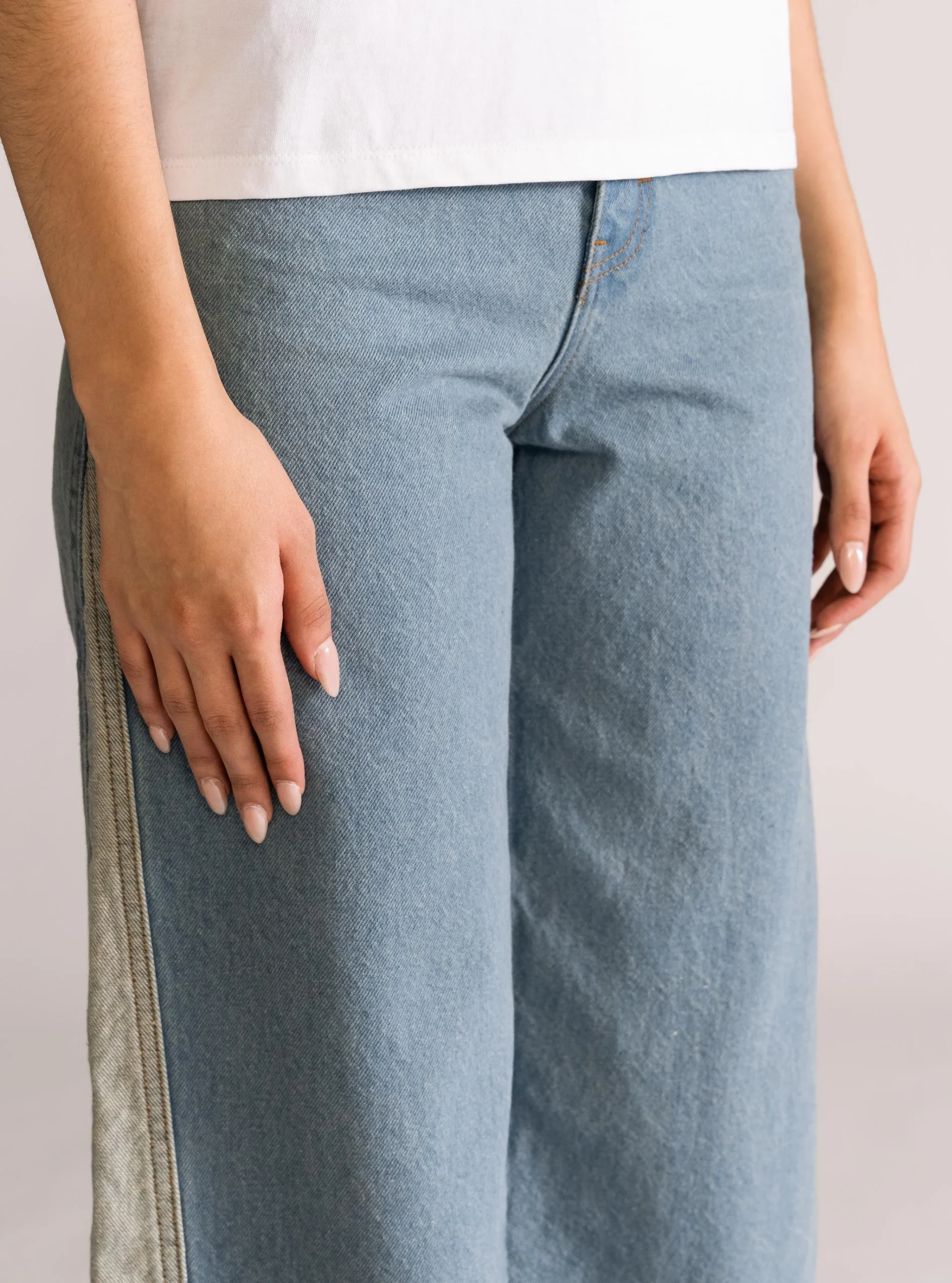 Go Go Juice Wide Leg Jeans, Azul Claro - Imagen 5