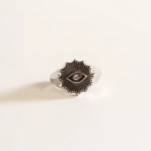 Cool Evil's Eye Ring, Plateado