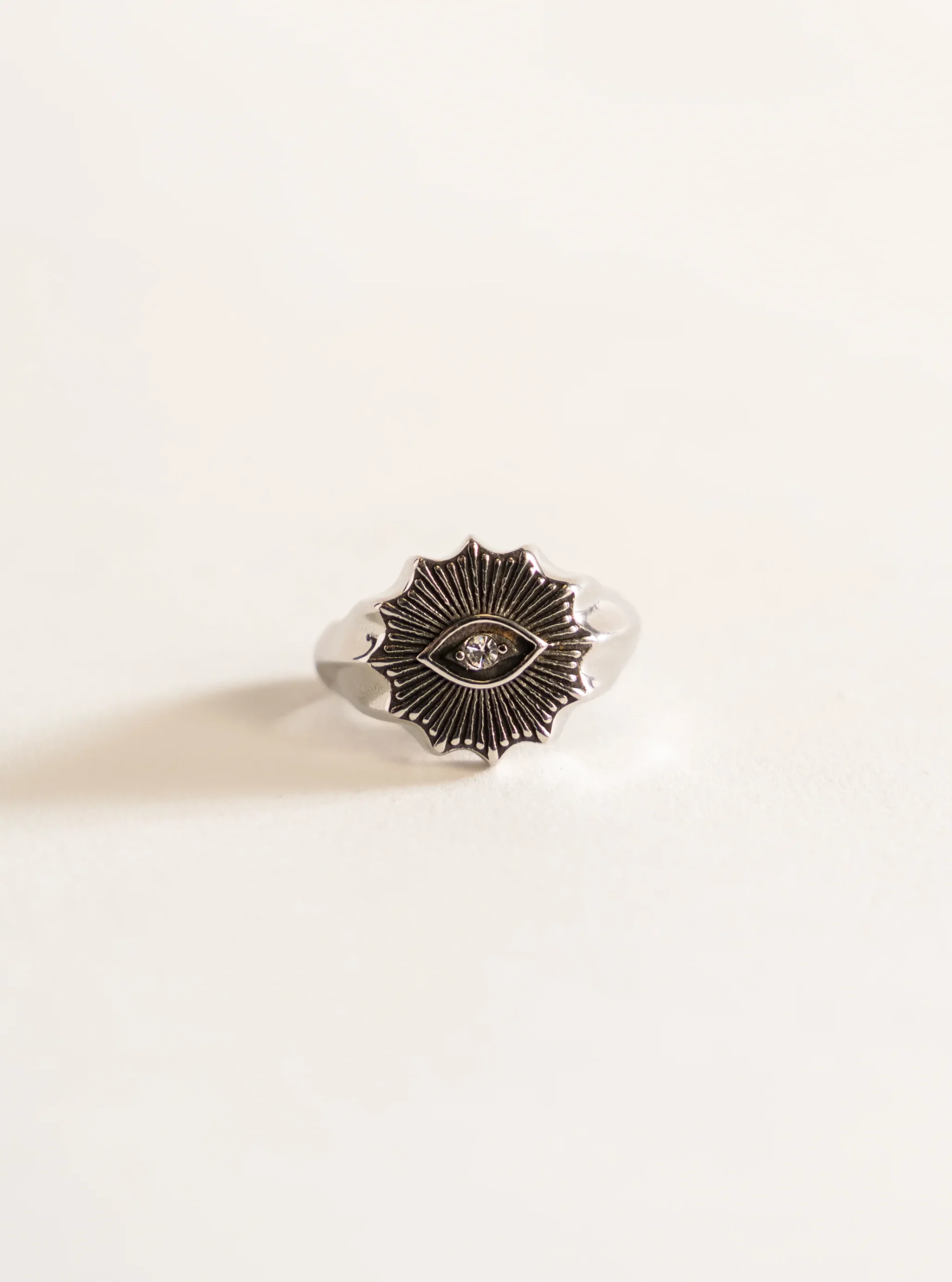Cool Evil's Eye Ring, Plateado